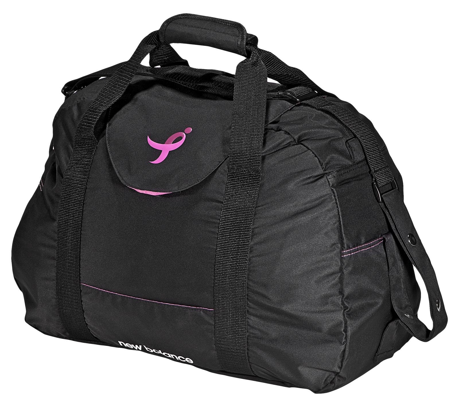 Lace Up&reg; Duffel, Black with Pink