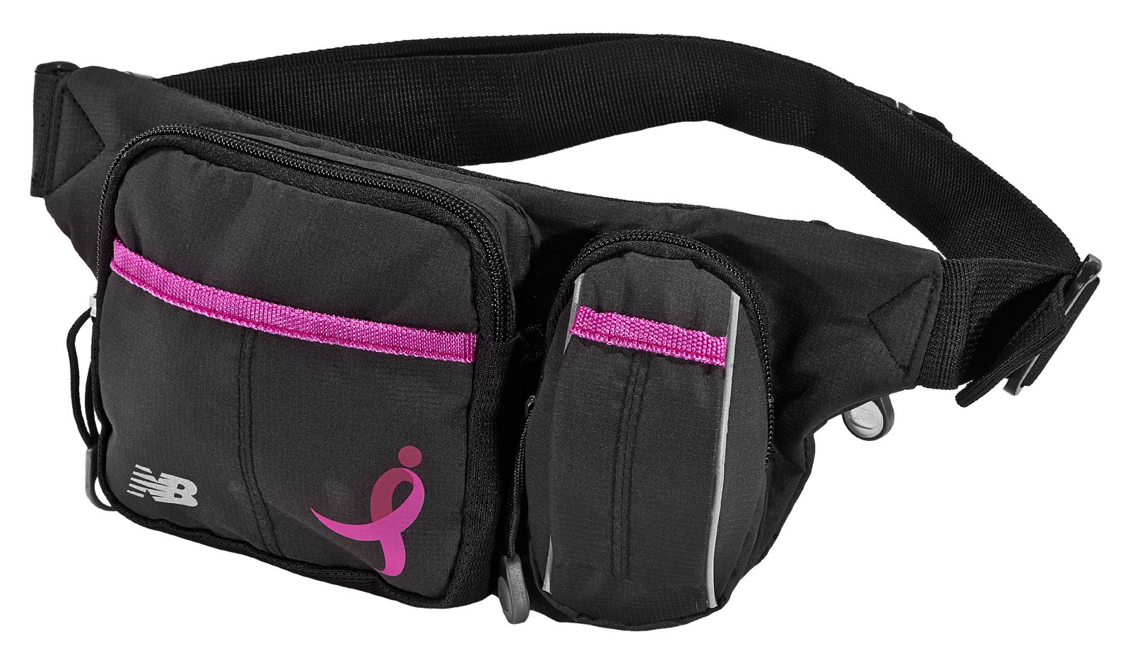 Lace Up Walker Bag, Black with Pink