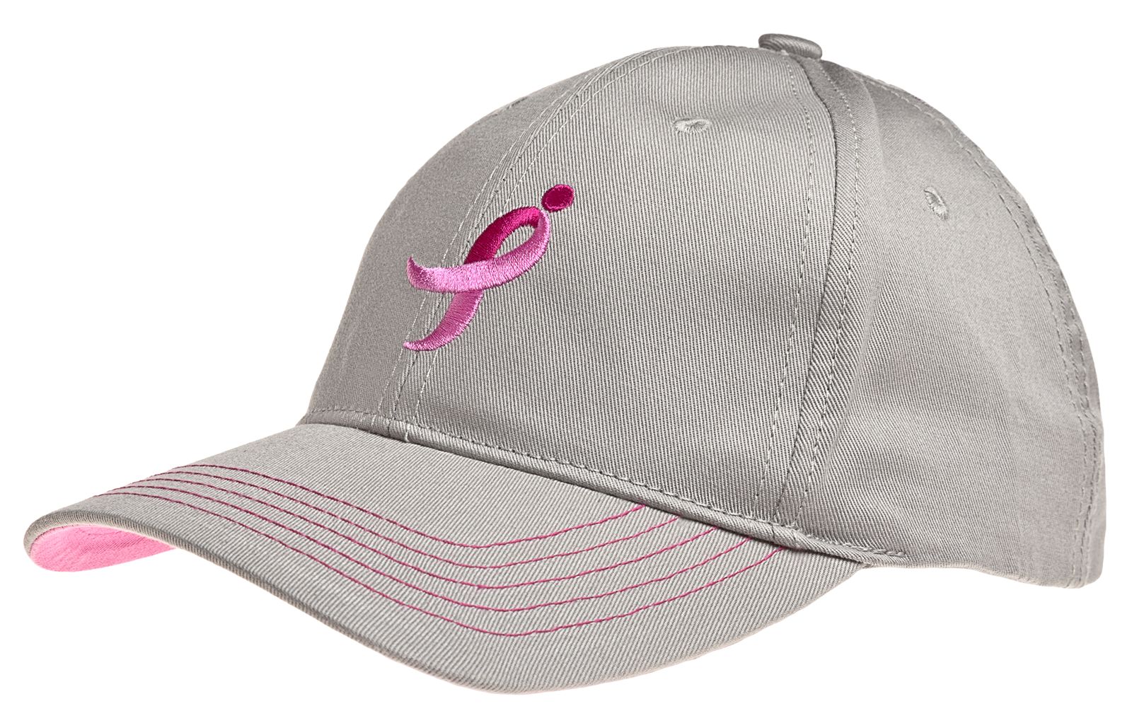 LUFTC Cotton Hat, Grey with Pink