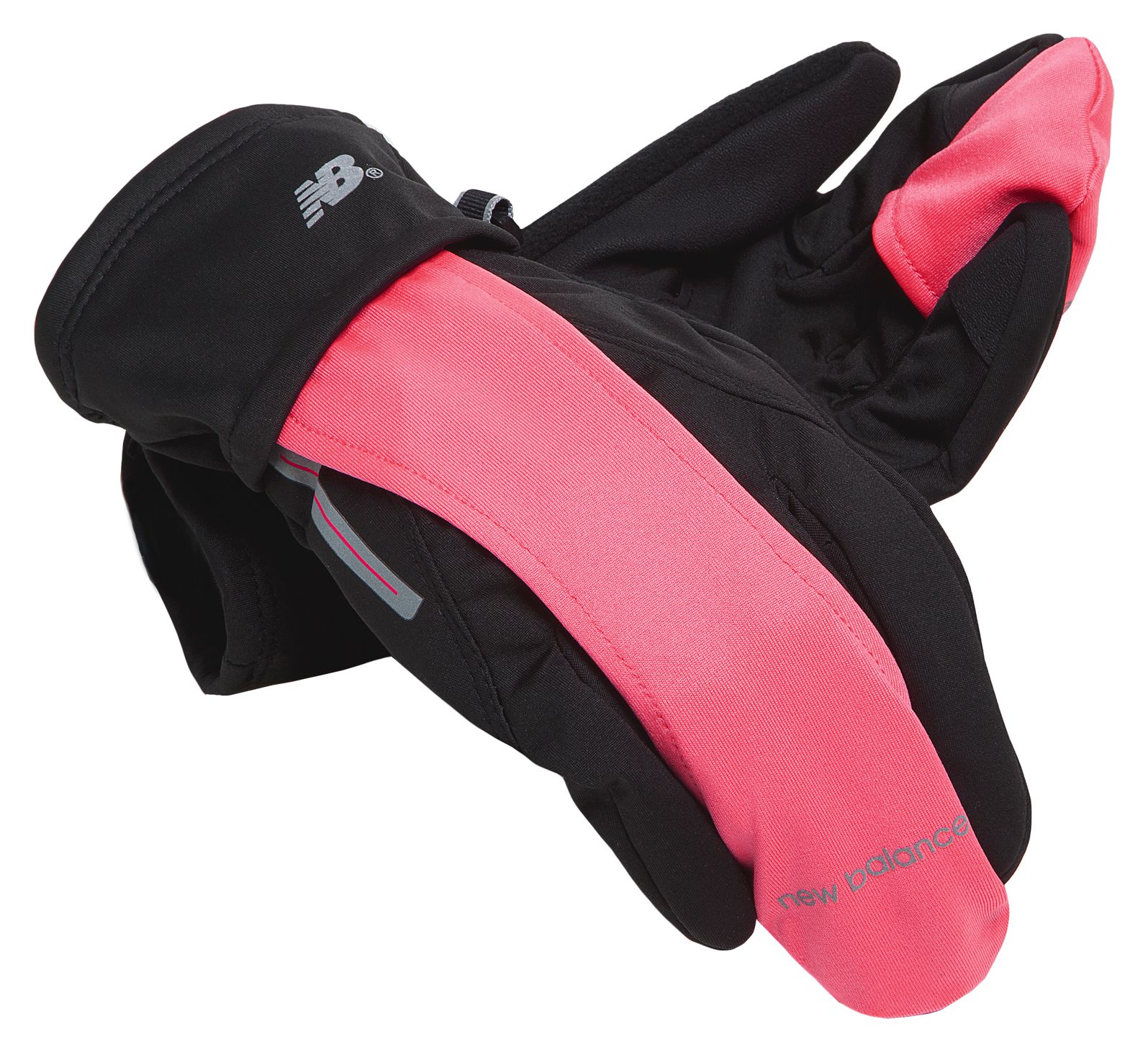 Wind Blocker System Glove, Black with Pink
