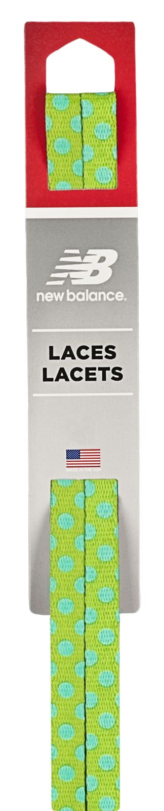 Printed 3/8" Flat Lace, Green with Blue