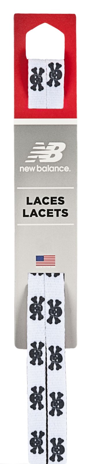 Printed 3/8" Flat Lace, White with Black