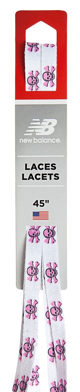 Printed 3/8" Flat Lace, White with Pink