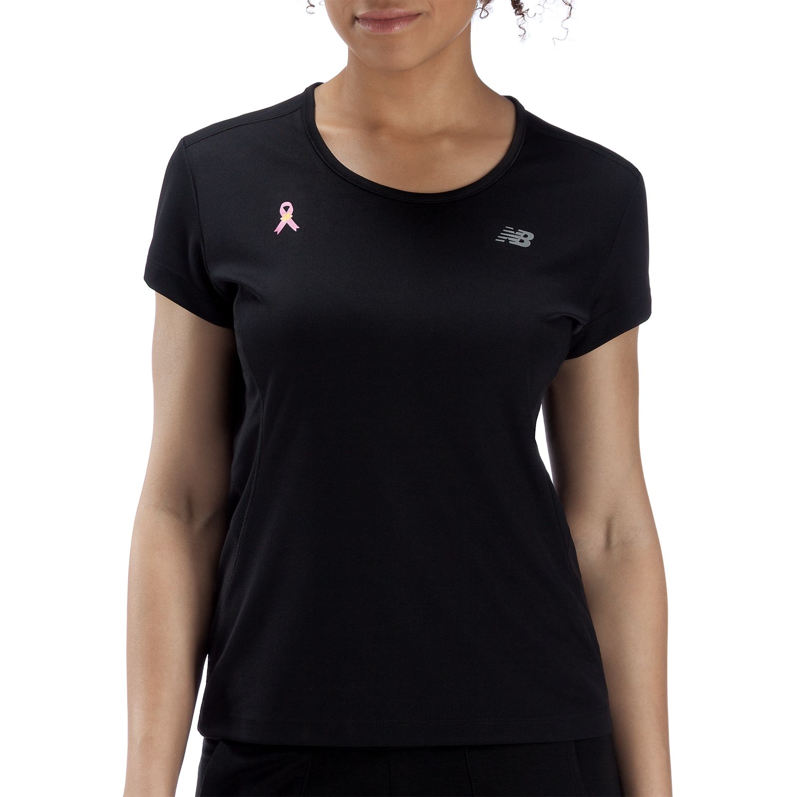 Pink Ribbon Tech Tee, Black