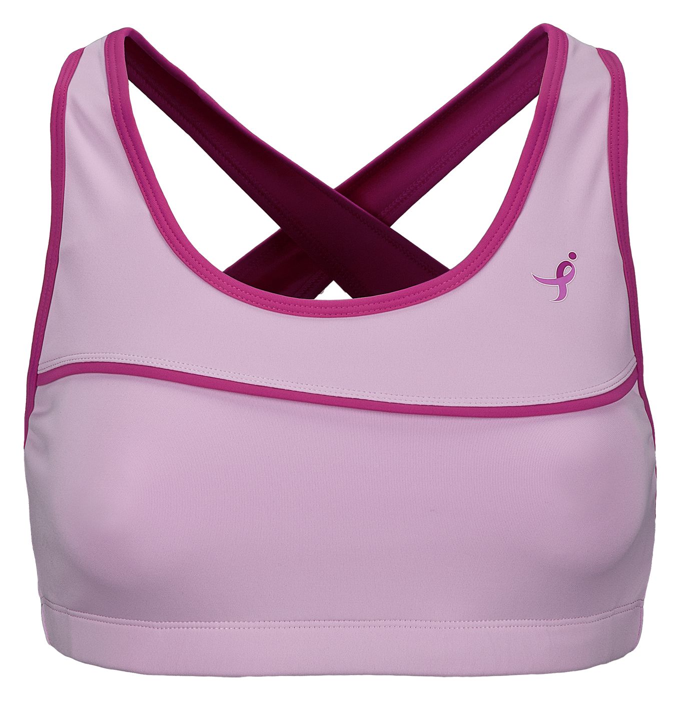 Komen Bra Top, Lilac with Magenta