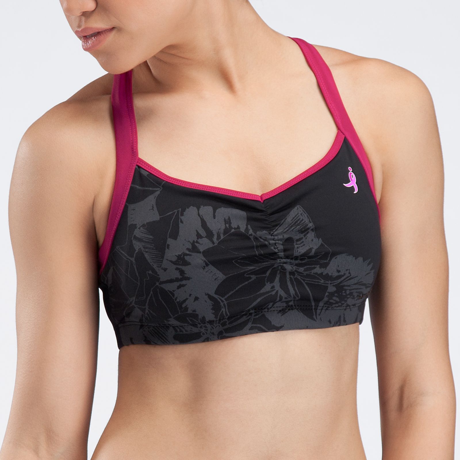 Sweetheart Bra Top, Black with Sangria