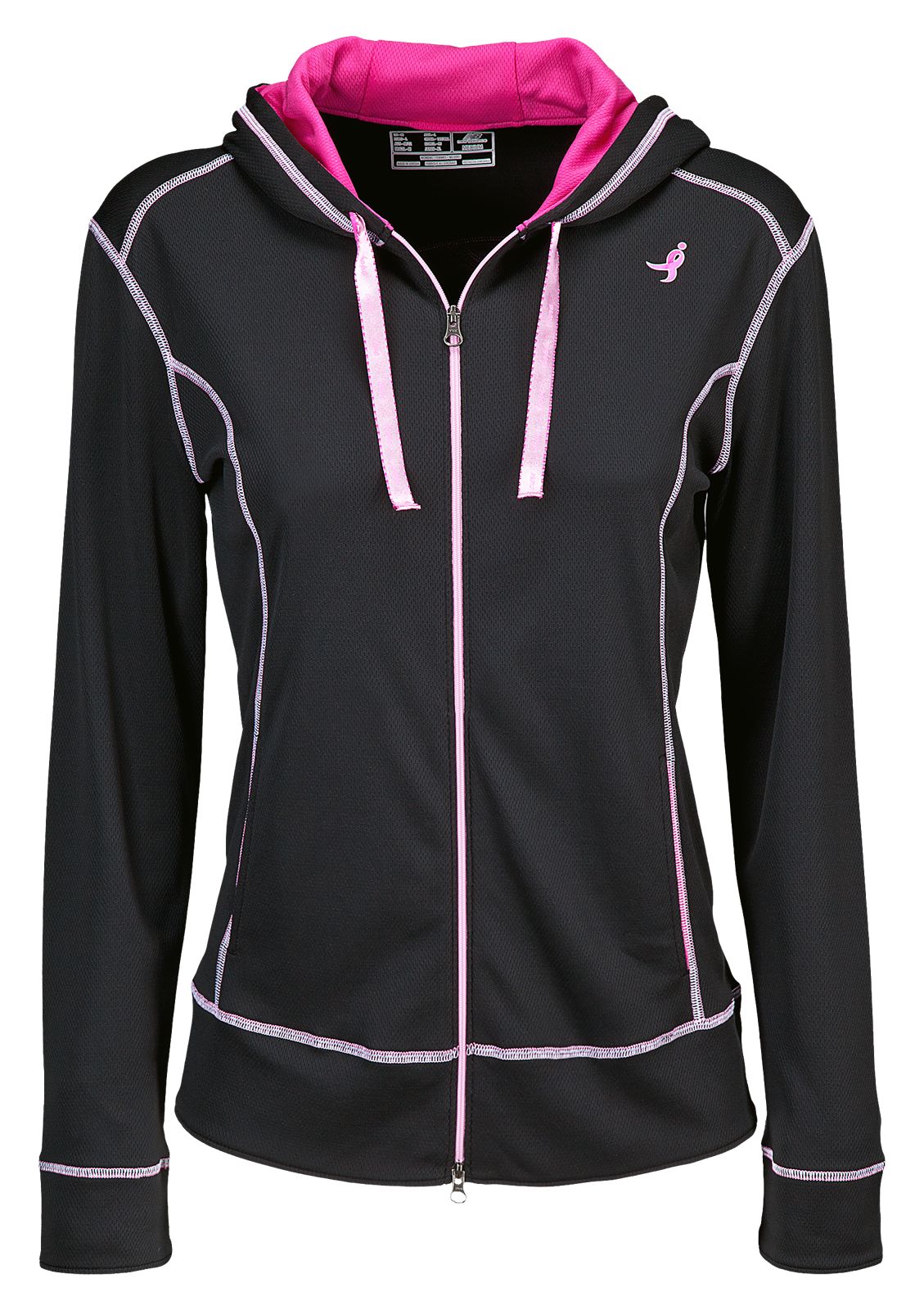 Stride Jacket, Black with Lilac