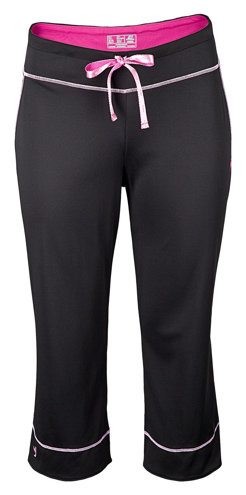 Stride Crop Pant, Black with Lilac