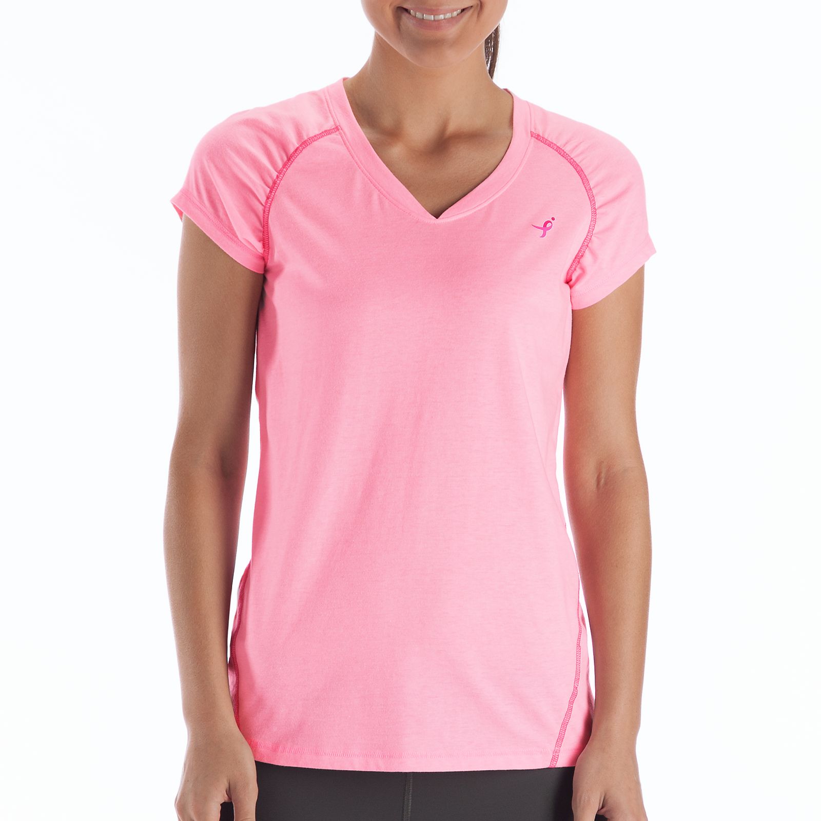 Heather Short Sleeve, Cotton Candy with Sangria