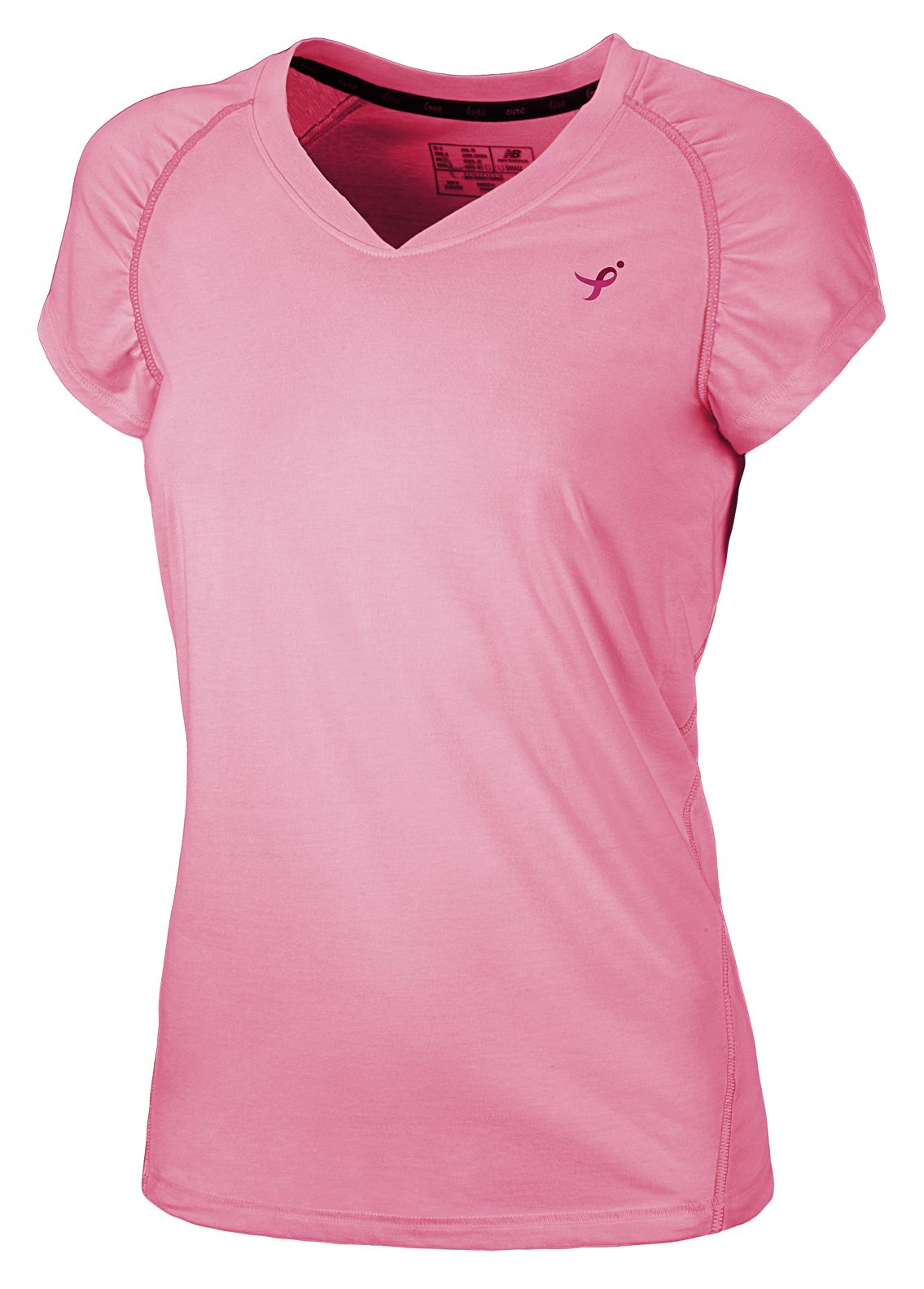 Heather Short Sleeve, Cotton Candy with Pink