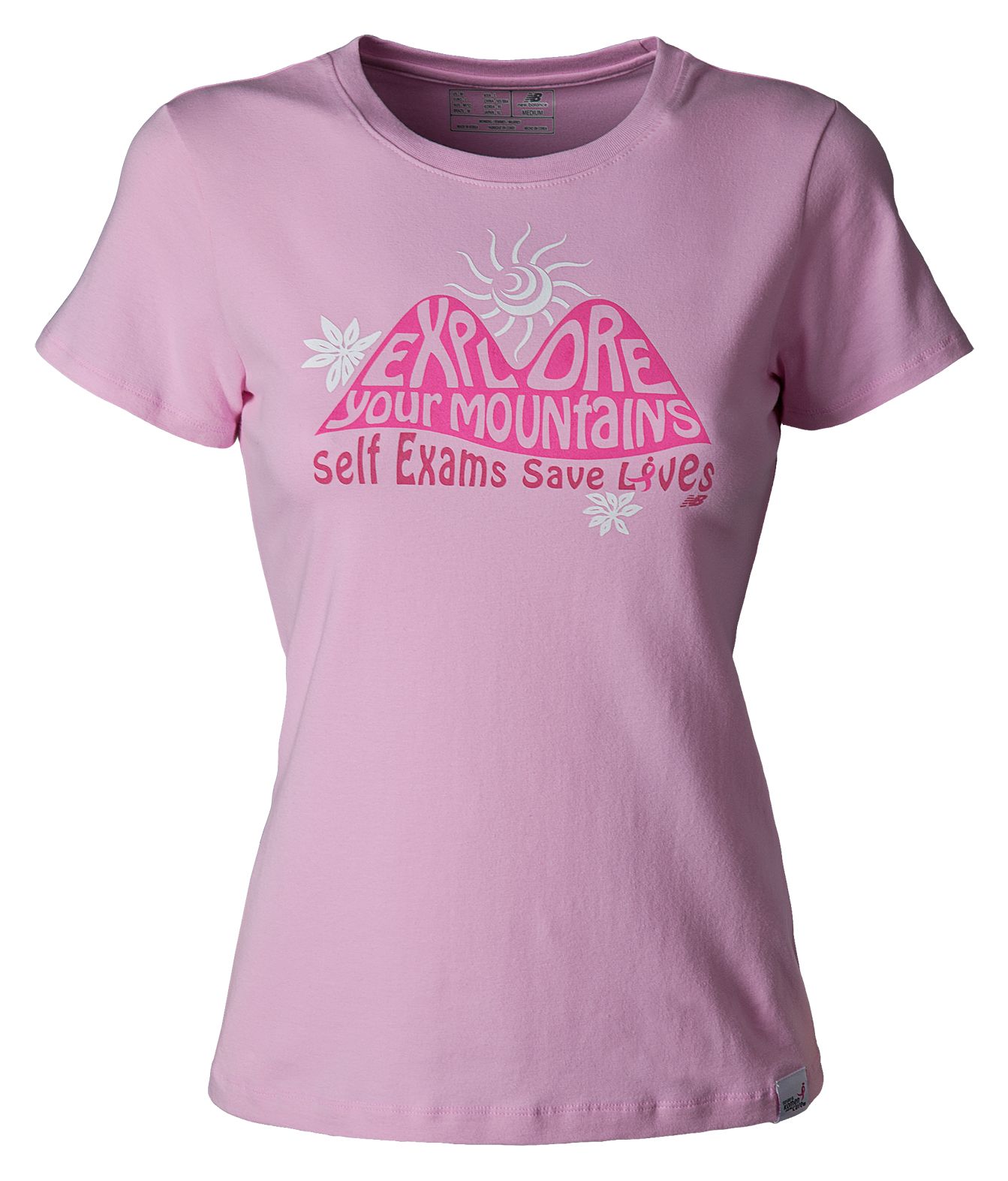 Explore Tee, Lilac with Magenta