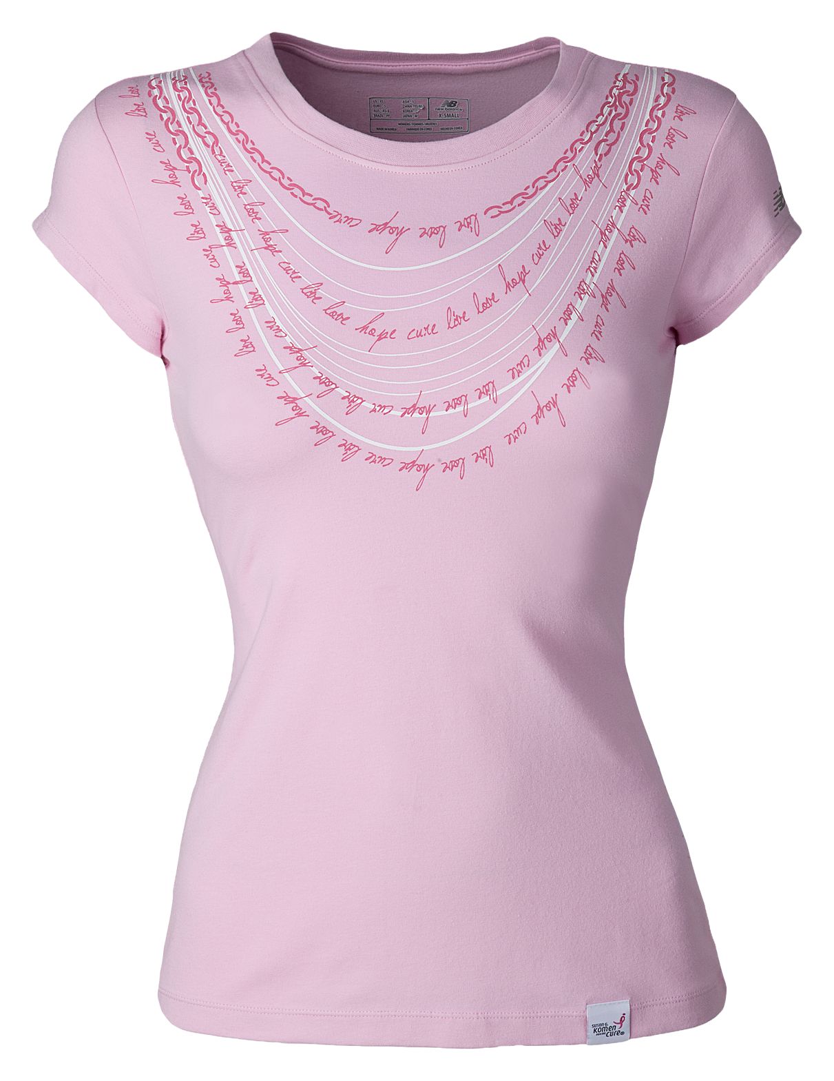 "Live, Love, Hope, Cure" Tee, Lilac with Magenta