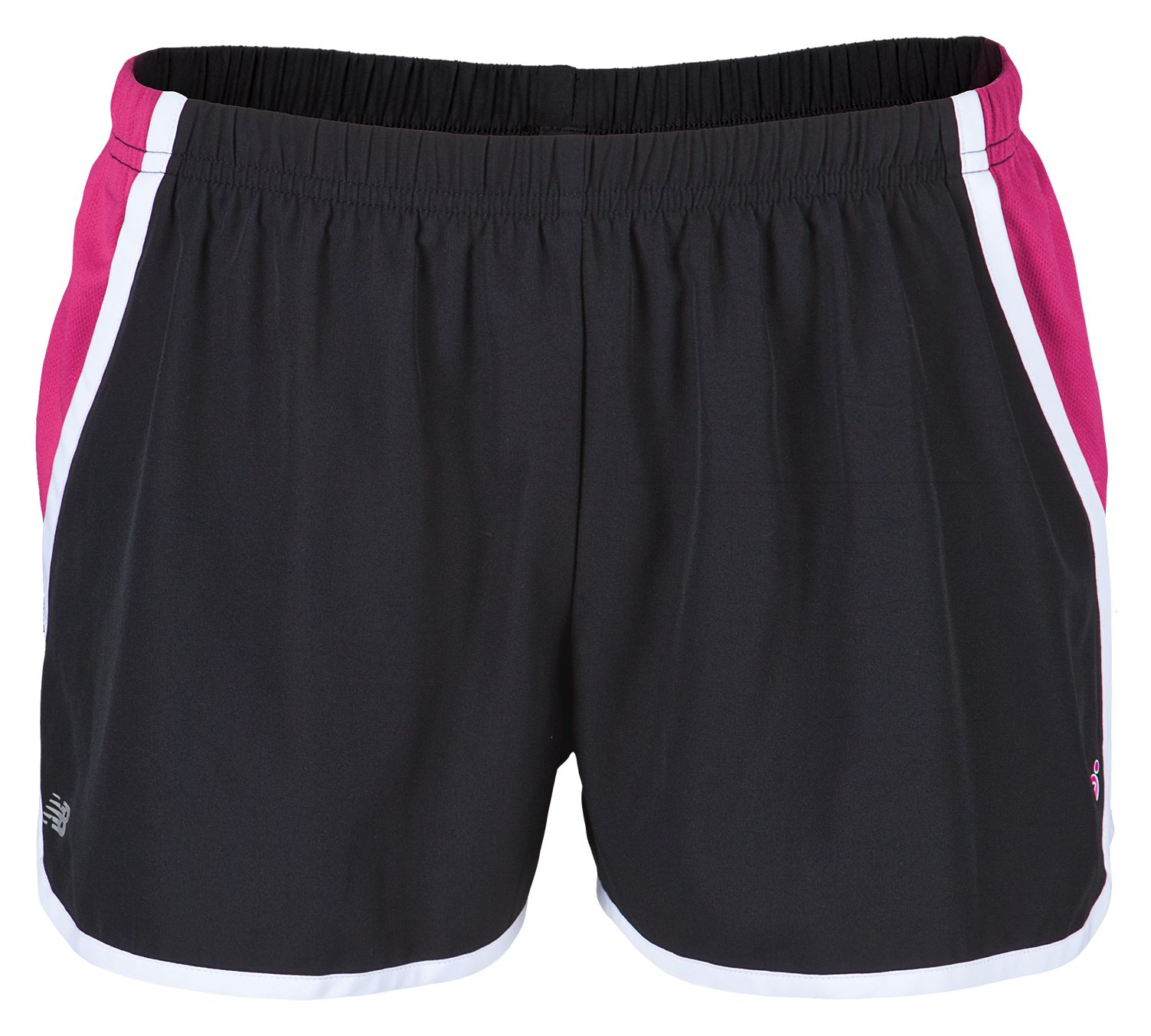Komen Momentum Short, Black with Magenta & White
