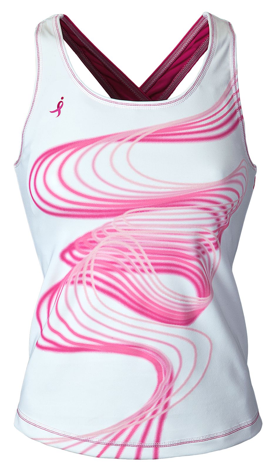 Komen Tank Top, Lilac with Magenta