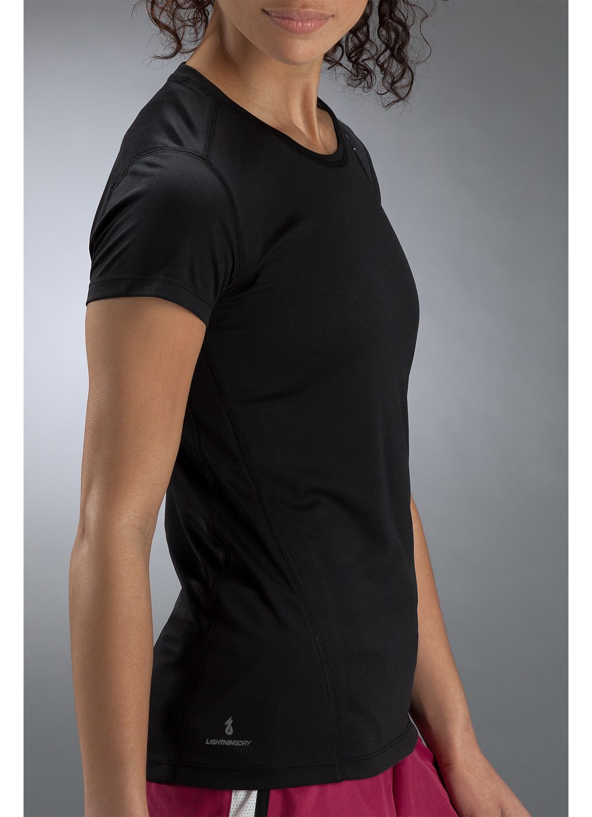 Go 2 Short Sleeve, Black with Sangria