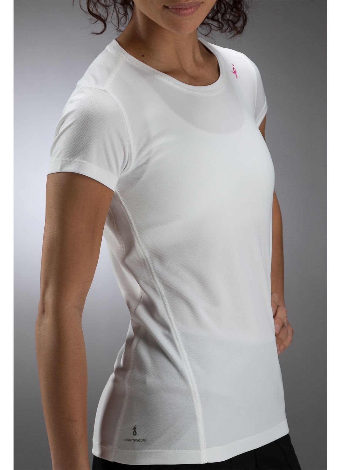 Go 2 Short Sleeve, White with Sangria