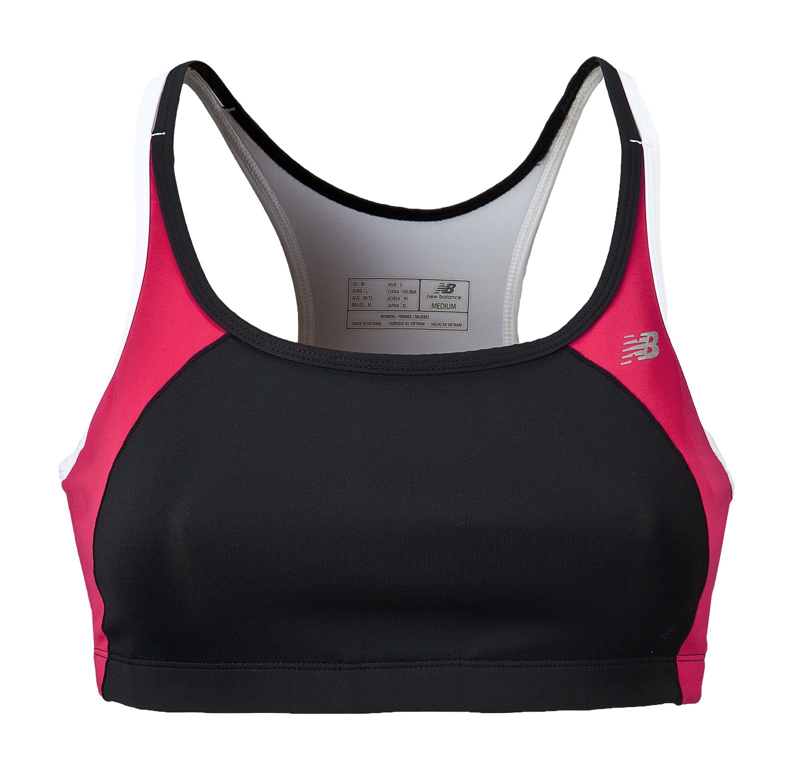 Tonic Crop, Black with Virtual Pink & White