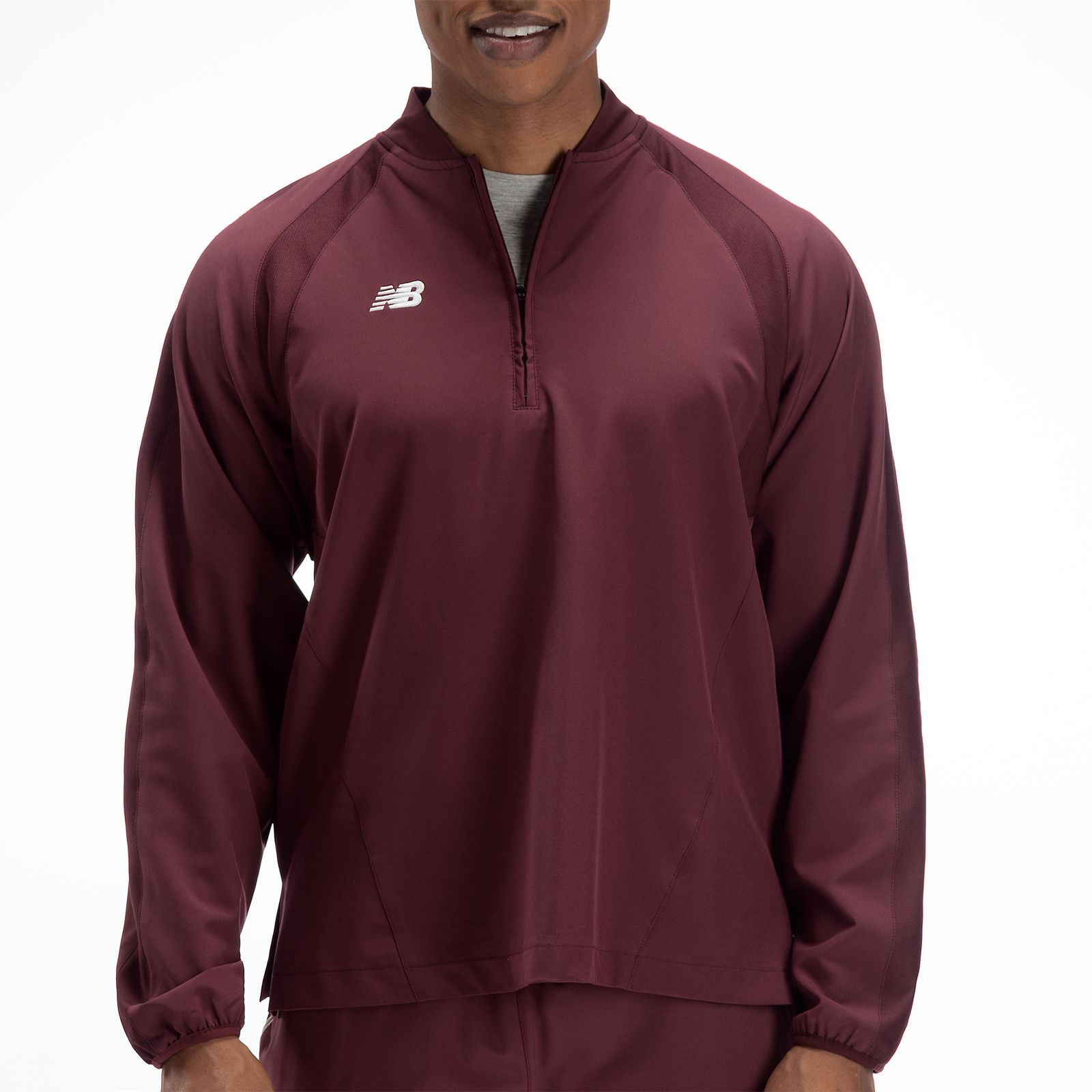 High Heat Half Zip Jacket, Team Maroon