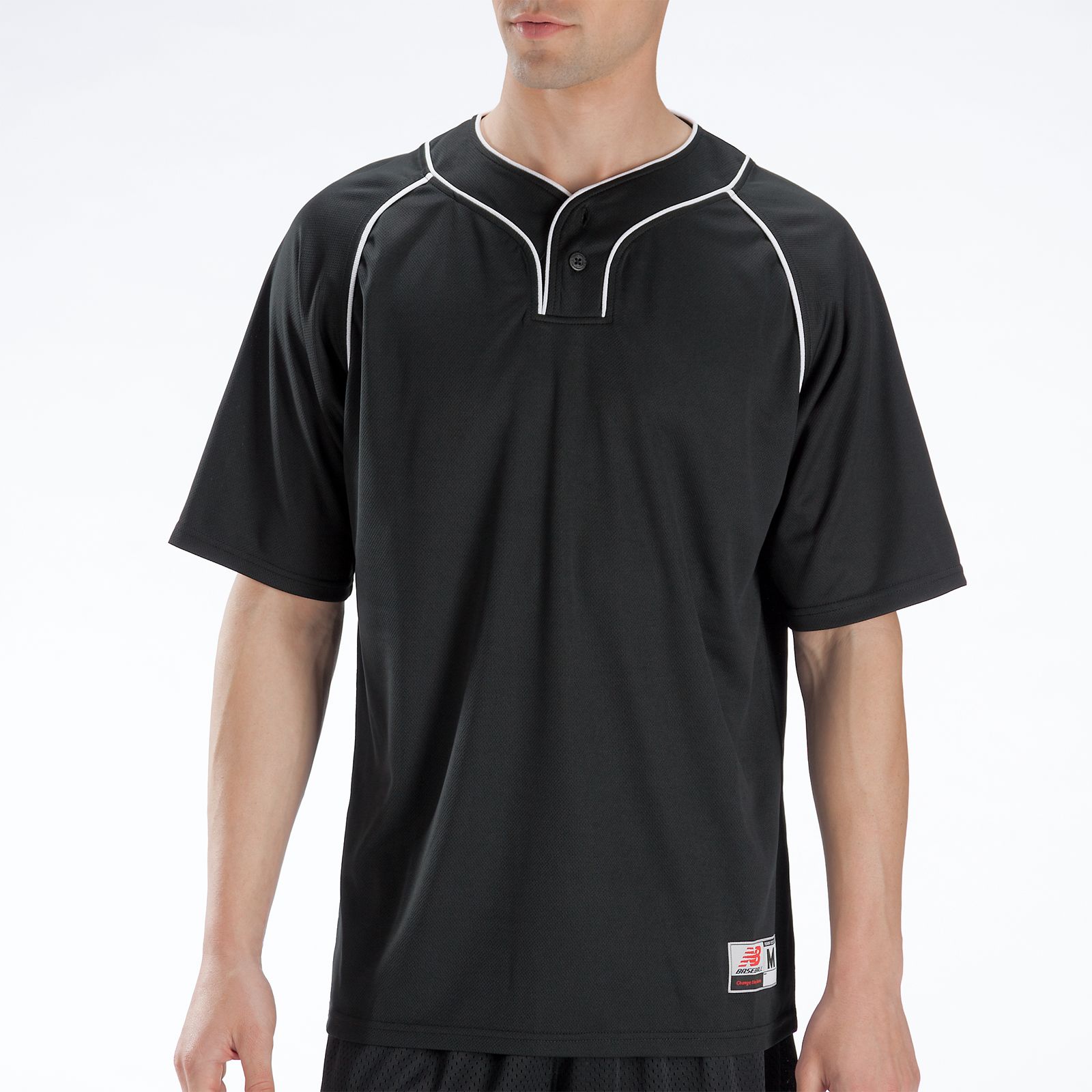 Two Button Jersey, Black