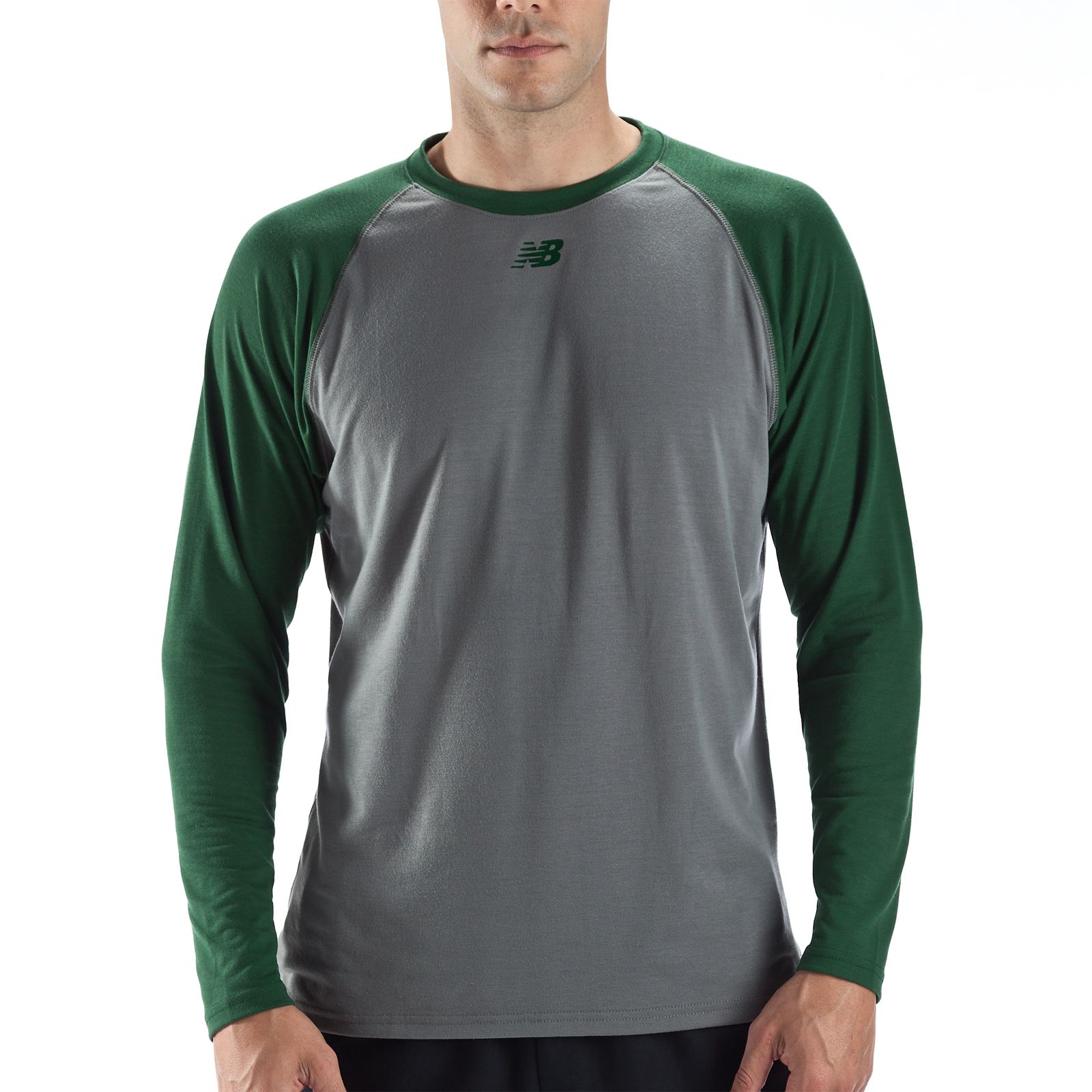 Raglan Tech Tee, Team Dark Green with Grey