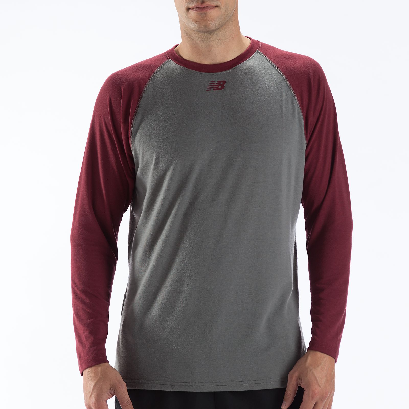 Raglan Tech Tee, Team Cardinal with Grey