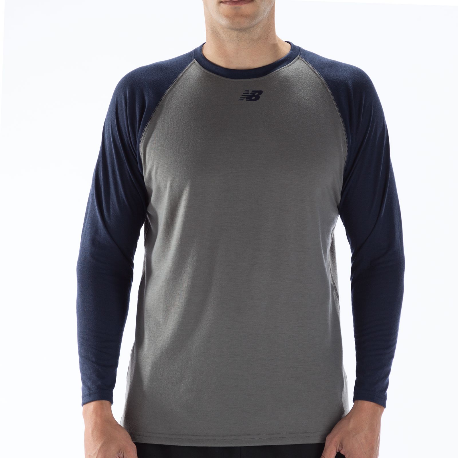 Raglan Tech Tee, Team Navy with Grey