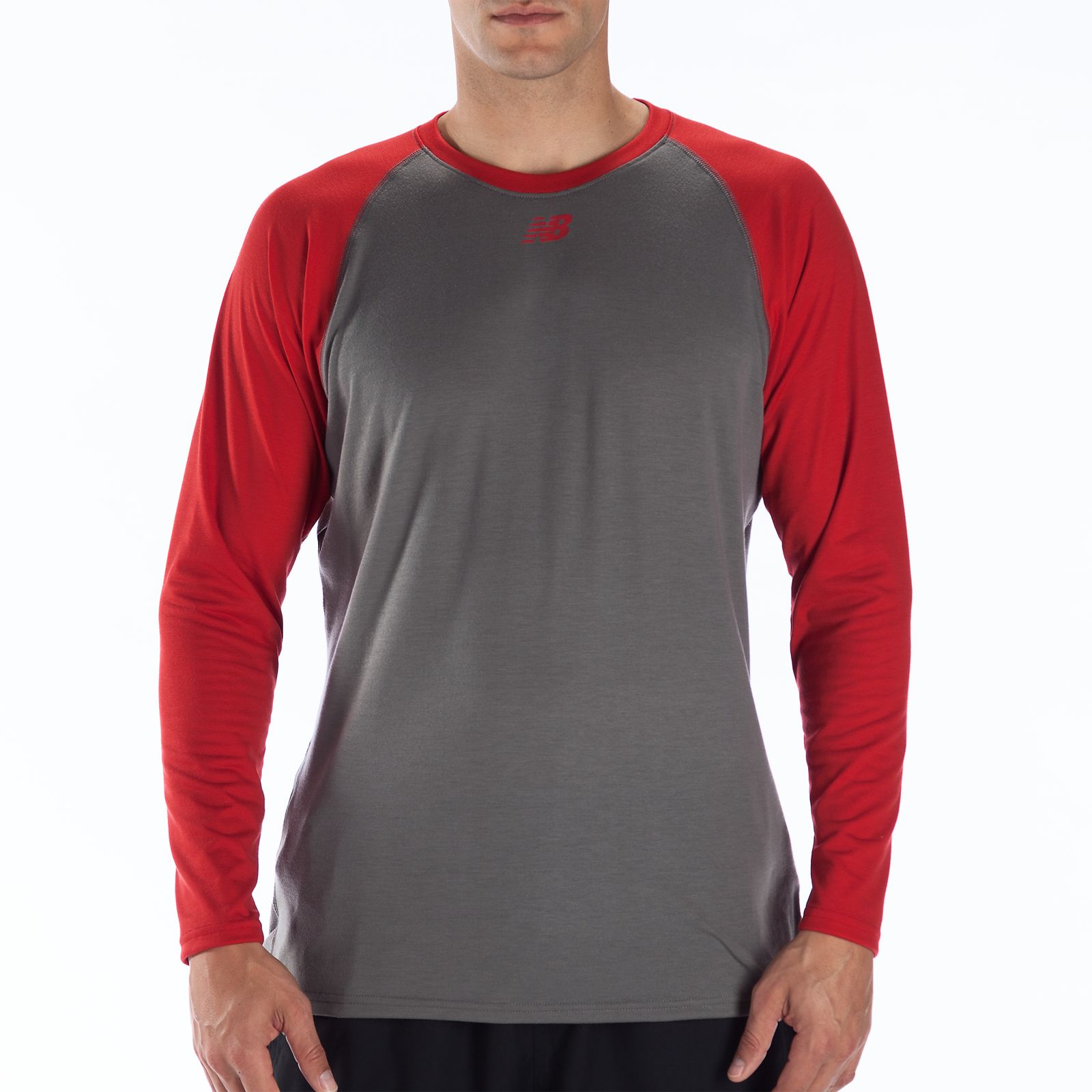 Raglan Tech Tee, Team Red with Grey