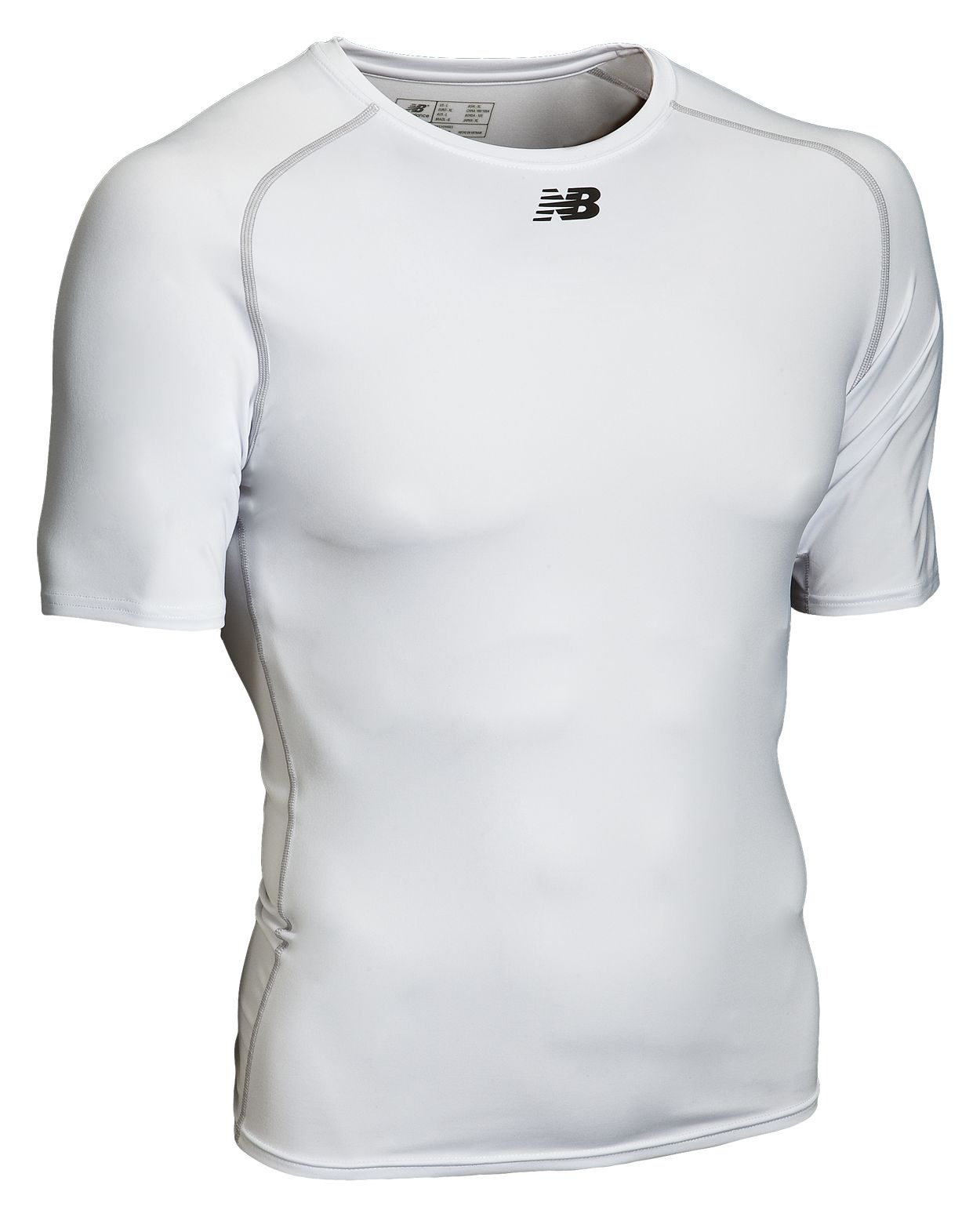 Short Sleeve Compression Top, White