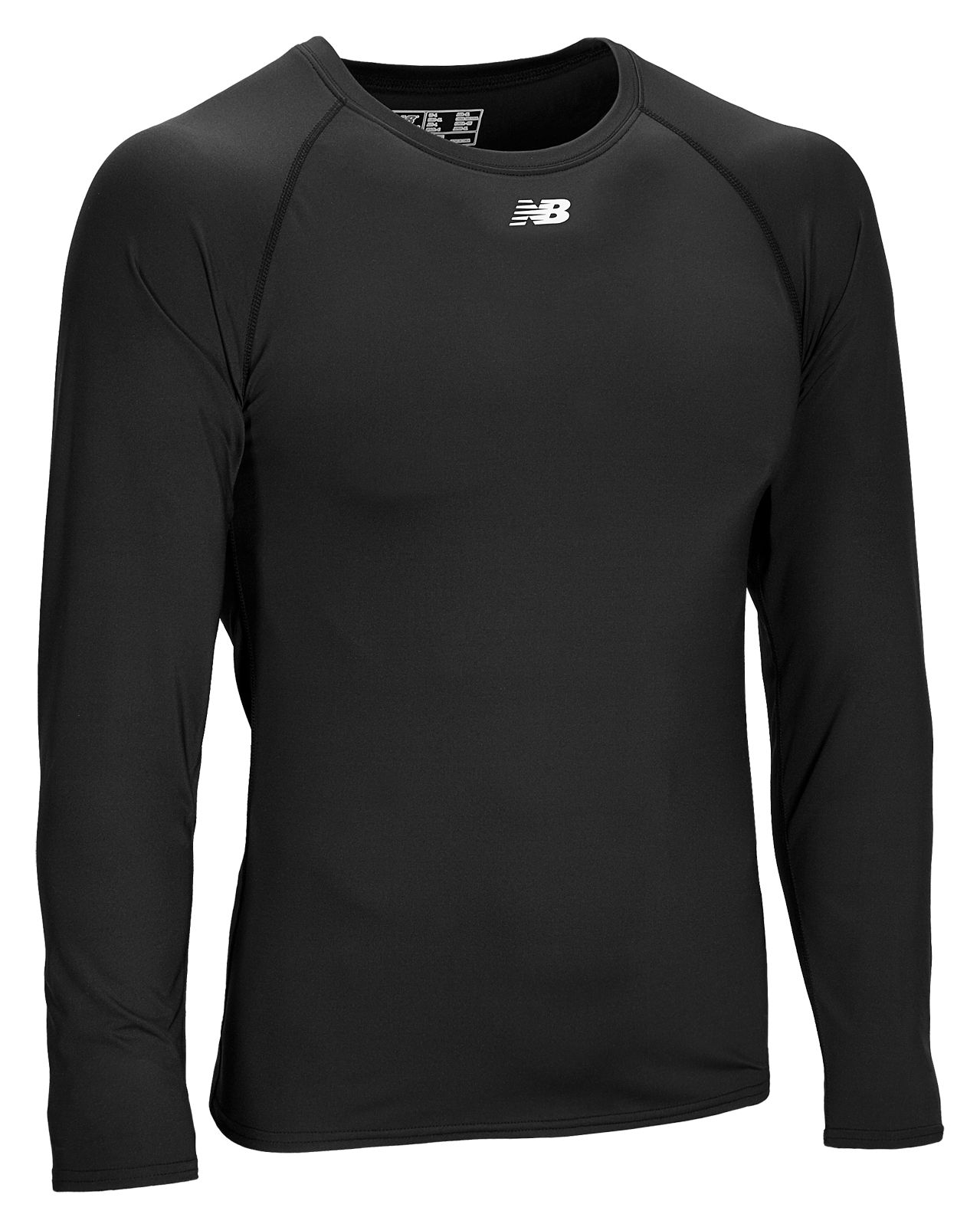 Long Sleeve Compression Top, Team Black