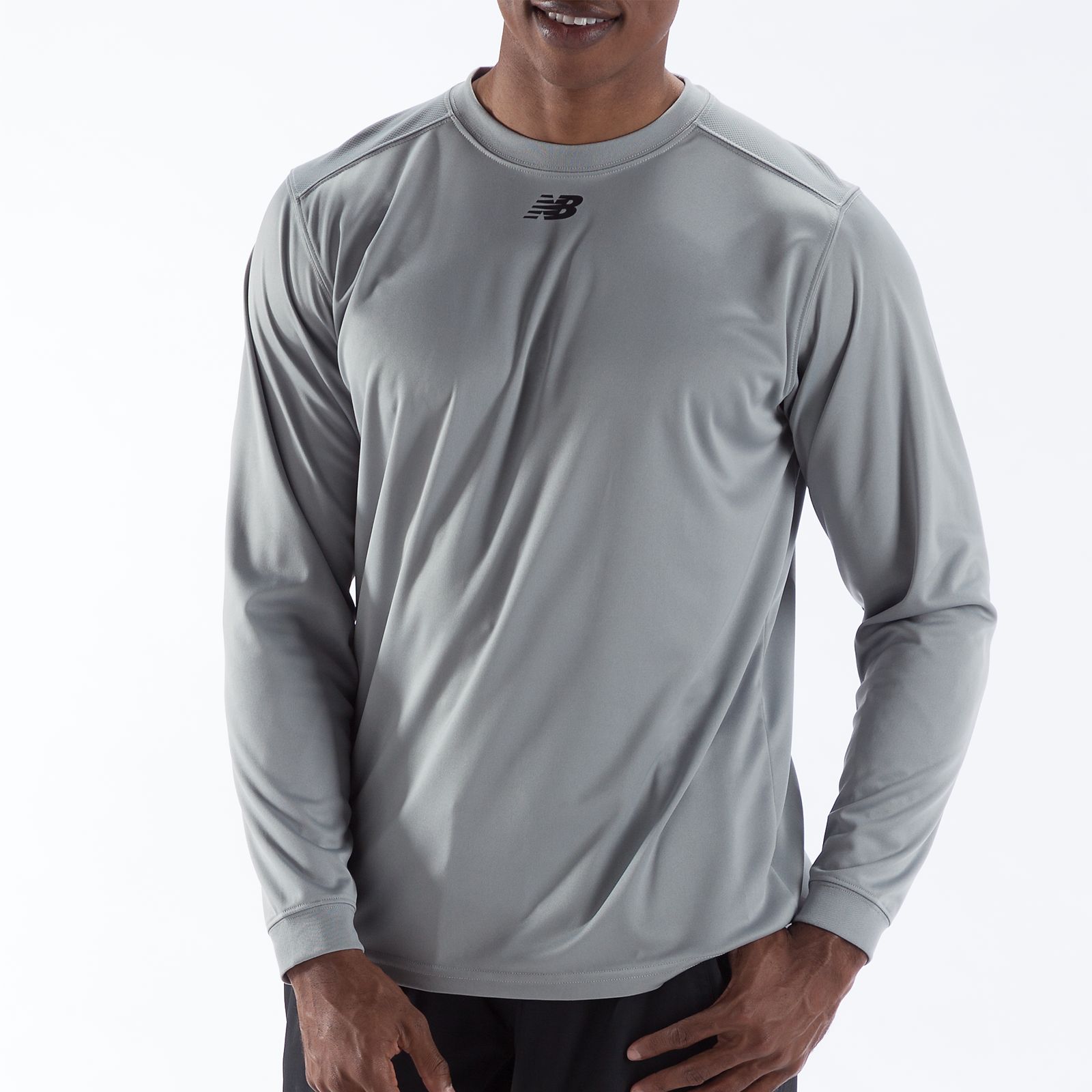 Long Sleeve Power Top, Light Grey