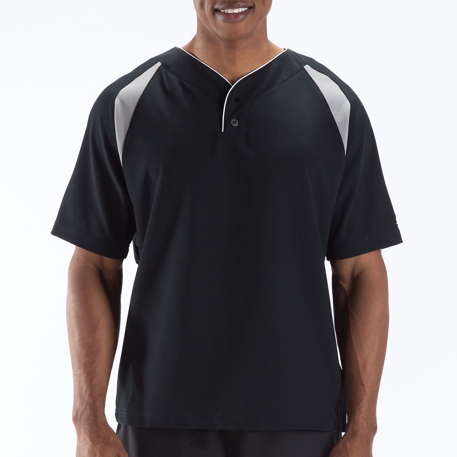 Pro Elite Short Sleeve Jacket, Black with Athletic Grey