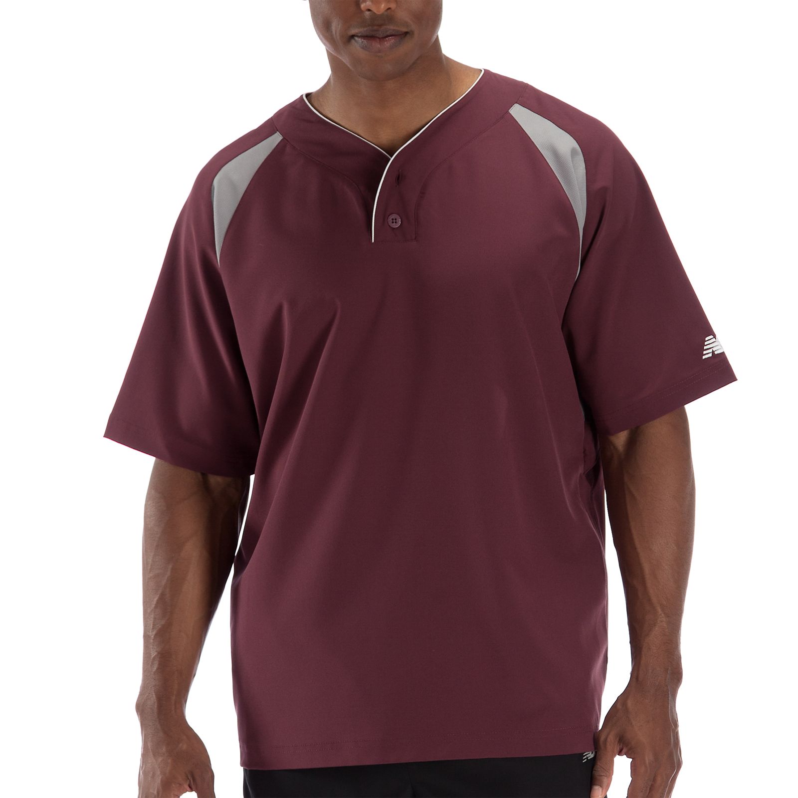 Pro Elite Short Sleeve Jacket, Team Maroon with Athletic Grey