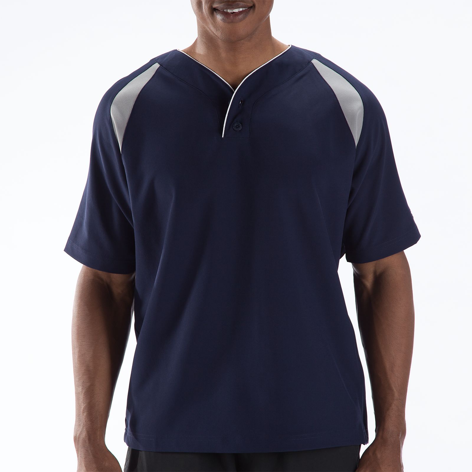 Pro Elite Short Sleeve Jacket, Team Navy with Athletic Grey