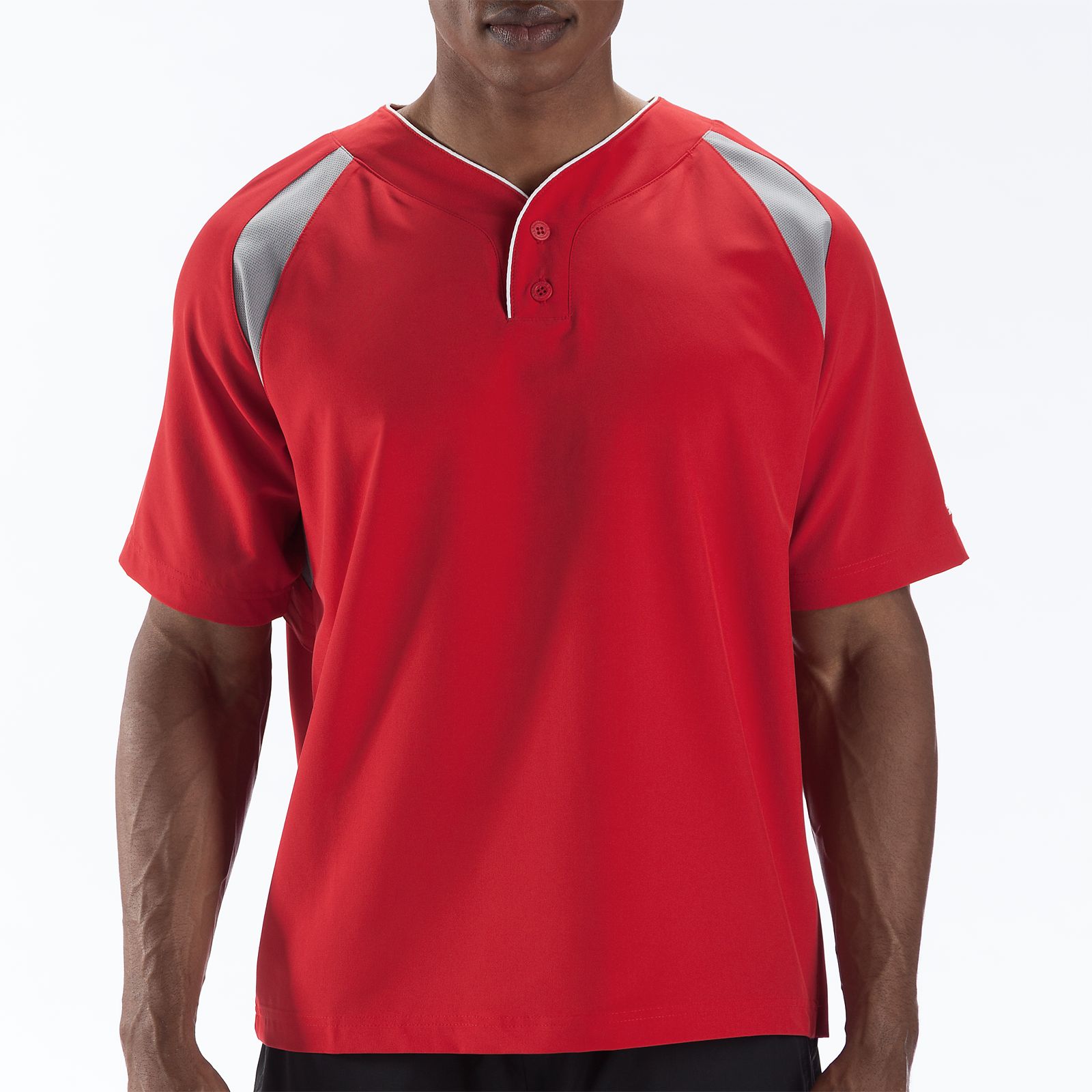 Pro Elite Short Sleeve Jacket, Team Red with Athletic Grey