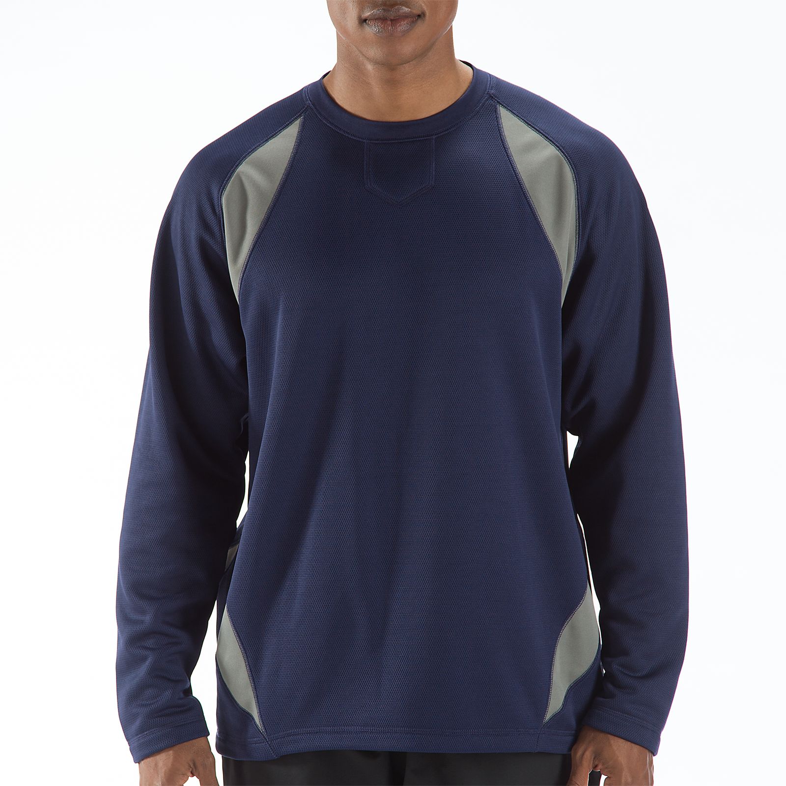 Performance Fleece Pullover, Team Navy with Athletic Grey