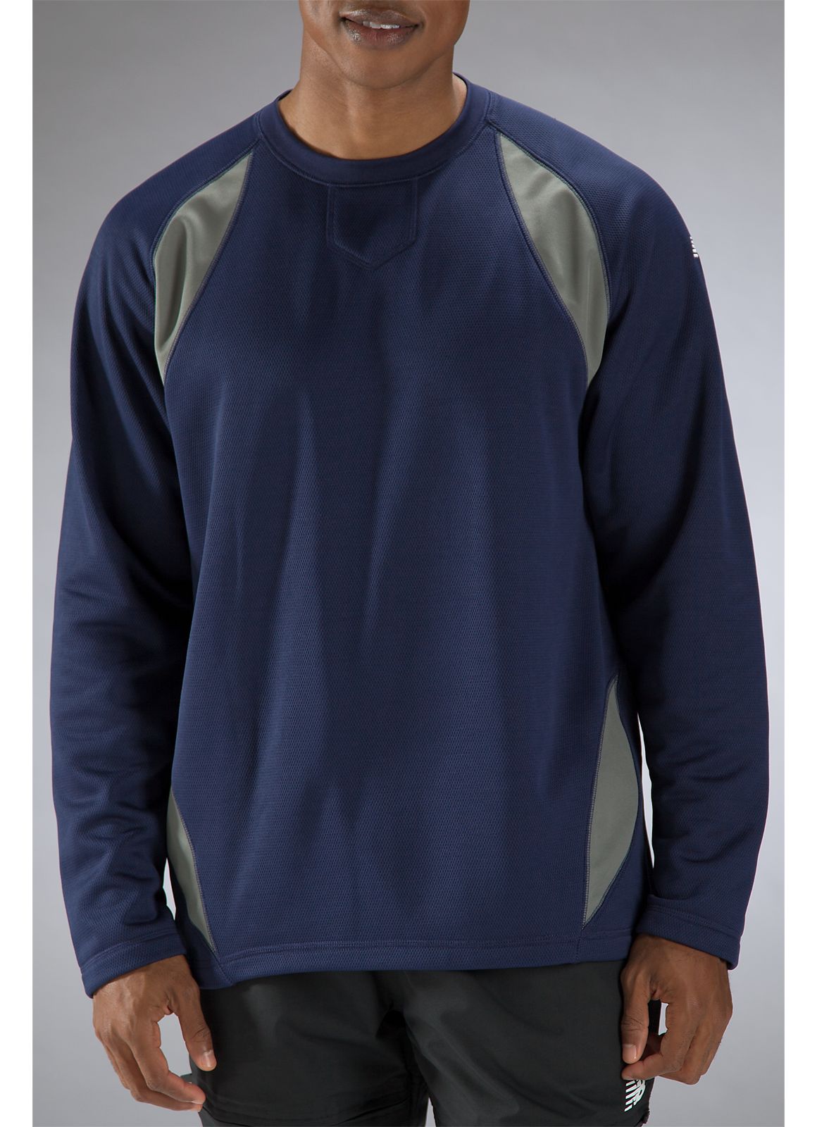 Performance Fleece Pullover, Team Navy with Athletic Grey
