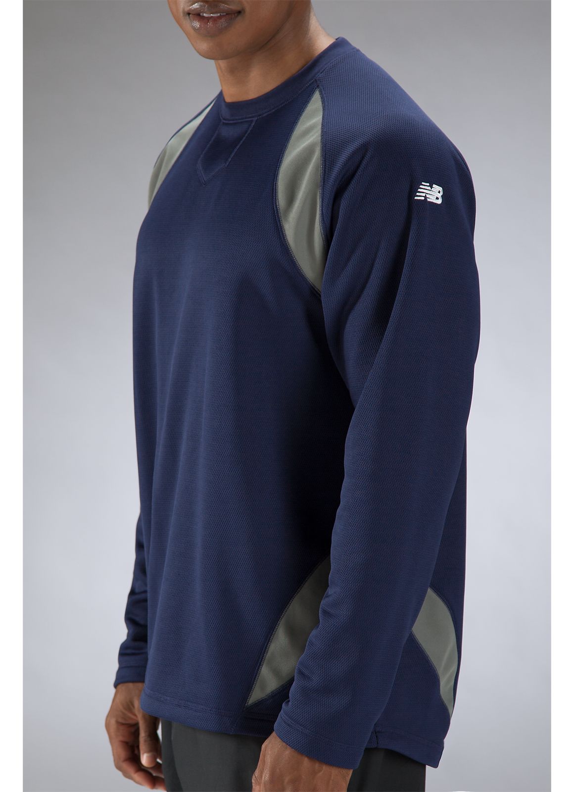 Performance Fleece Pullover, Team Navy with Athletic Grey