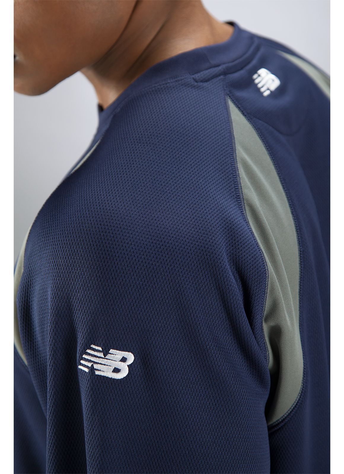 Performance Fleece Pullover, Team Navy with Athletic Grey