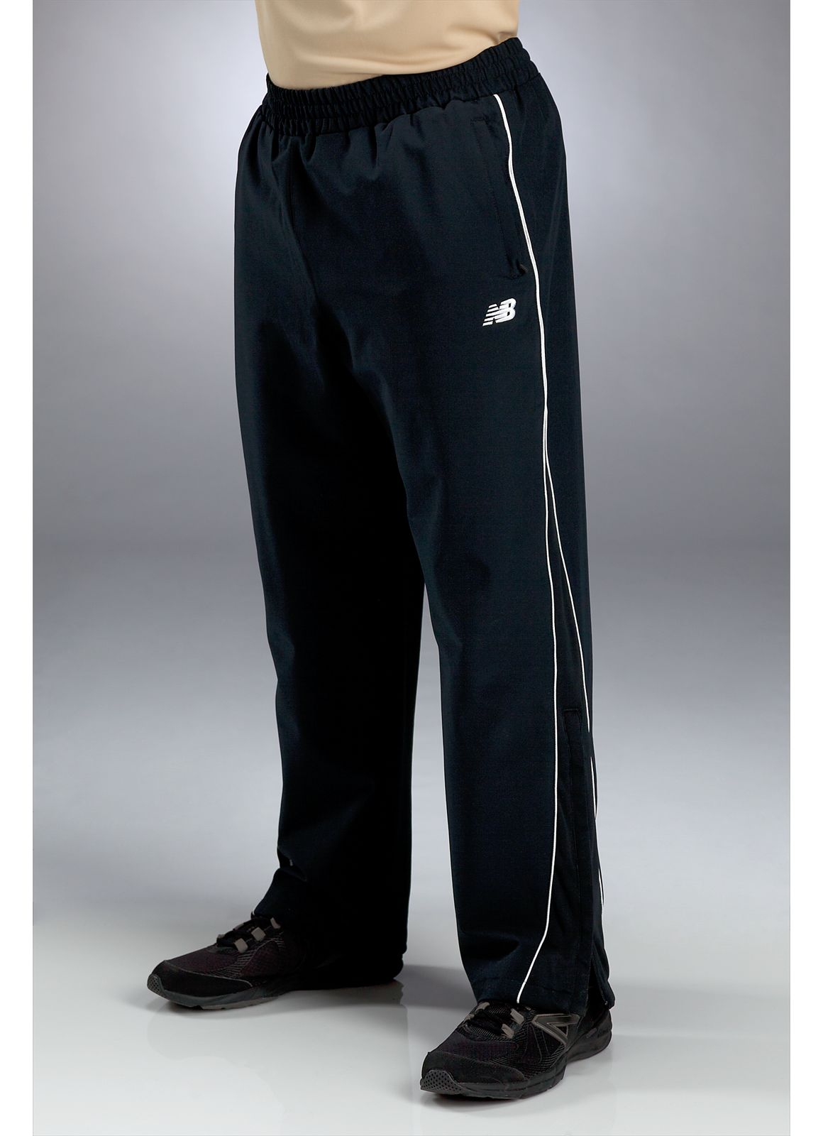 Team Warm Up Pant, Black with White