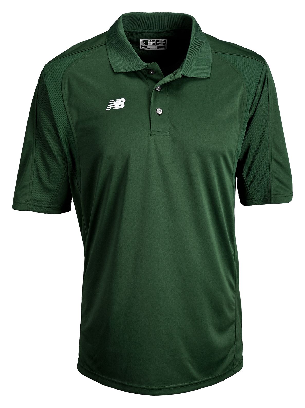 Solid Short Sleeve Polo, Green with White