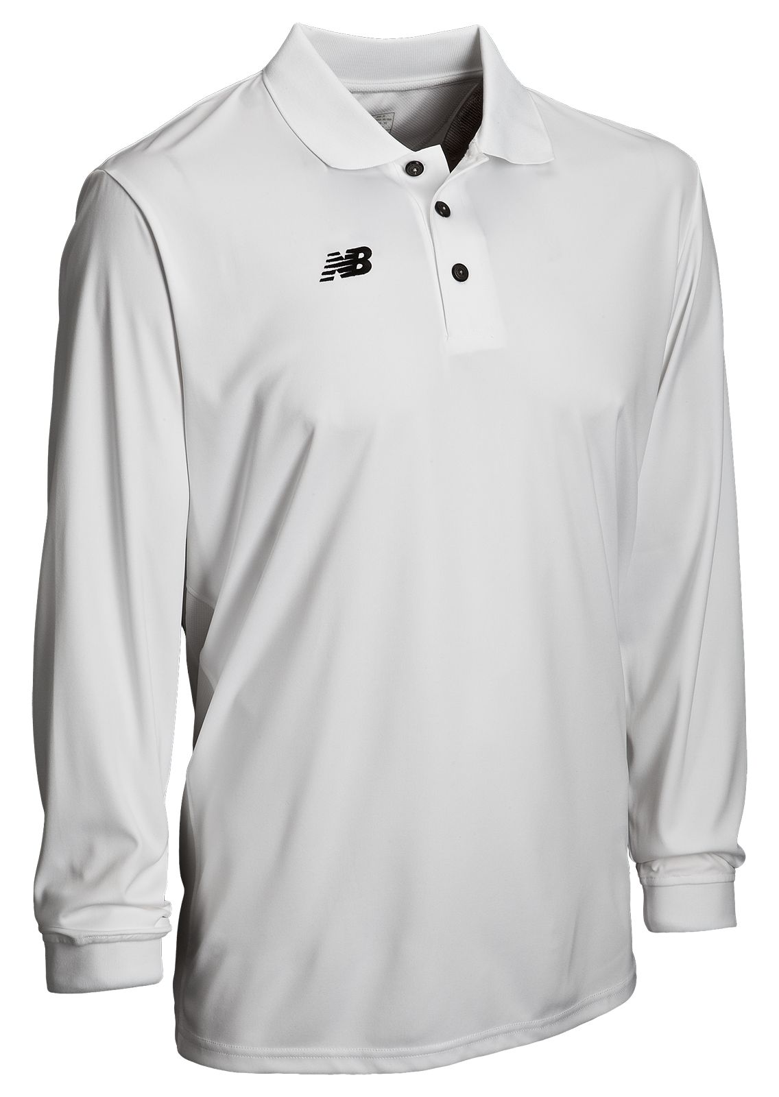 Solid Long Sleeve Polo, White