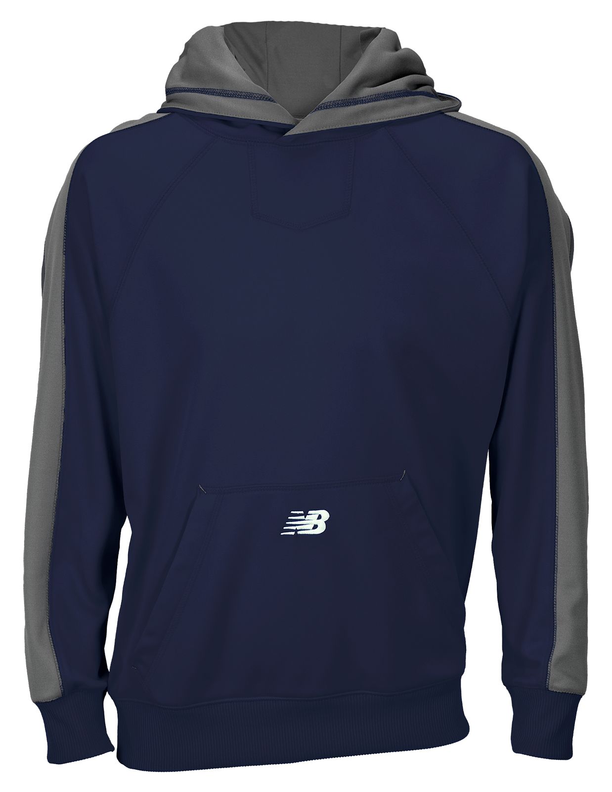 Performance Fleece Hoodie, Team Navy with Grey