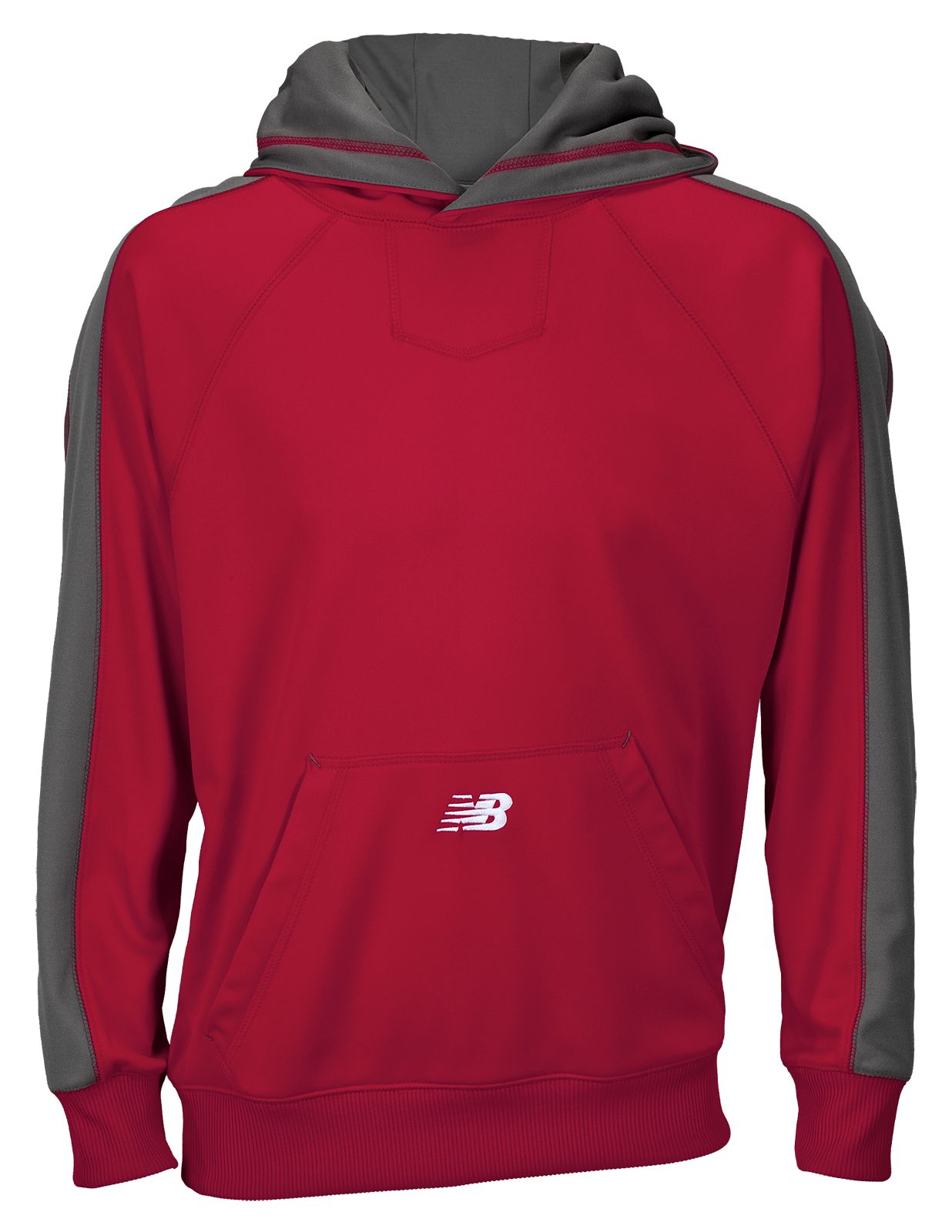 Performance Fleece Hoodie, Team Red with Grey