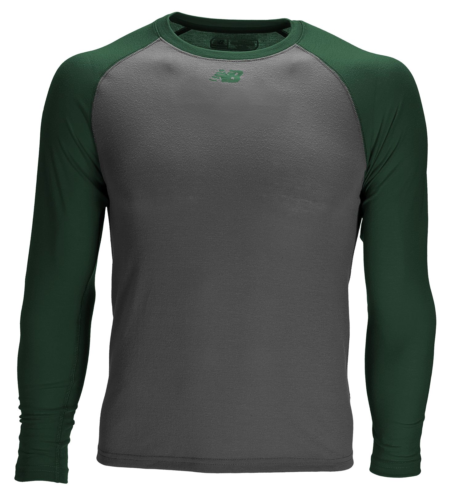 3/4 Sleeve Youth Baseball Tee, Team Dark Green with Grey