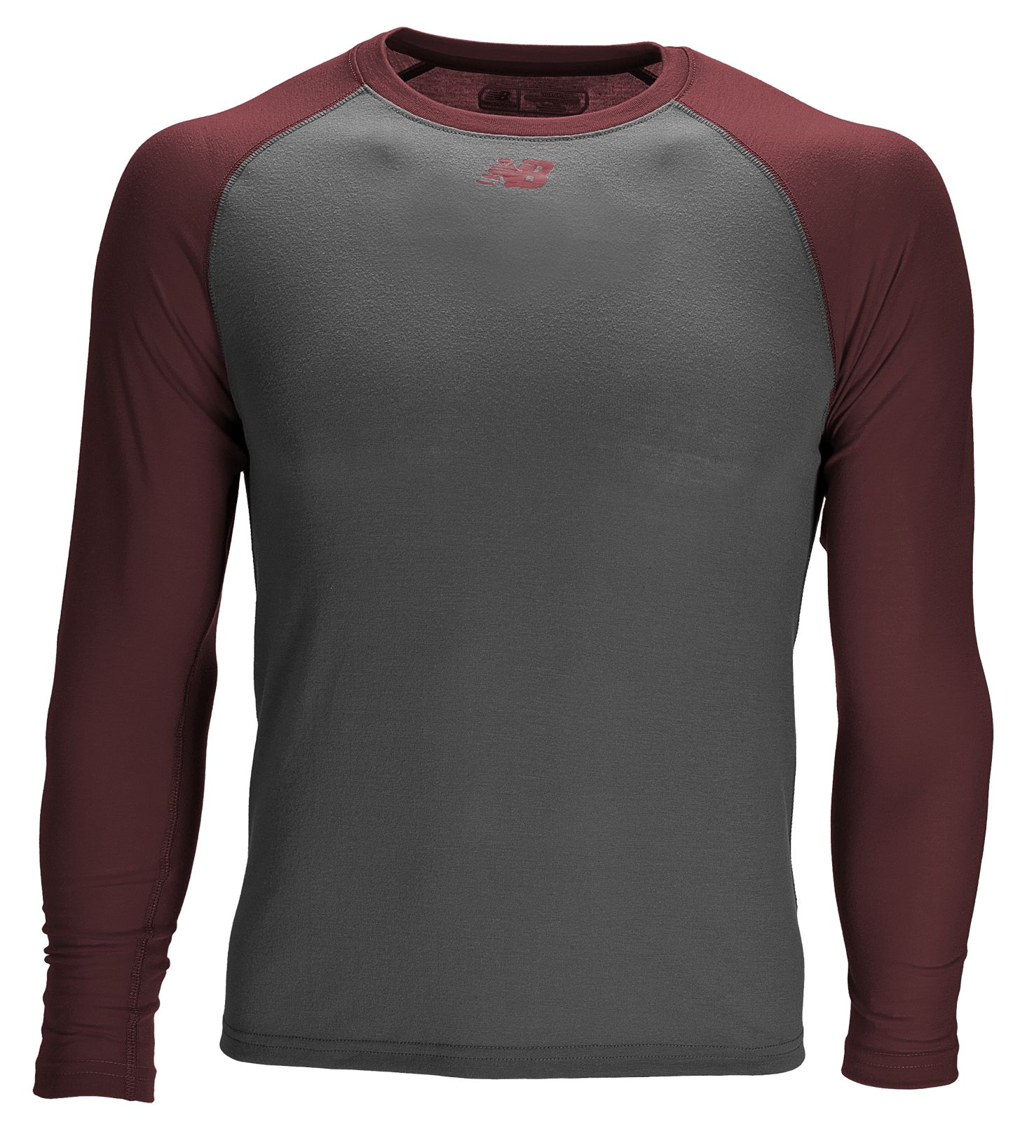 3/4 Sleeve Youth Baseball Tee, Team Cardinal with Grey