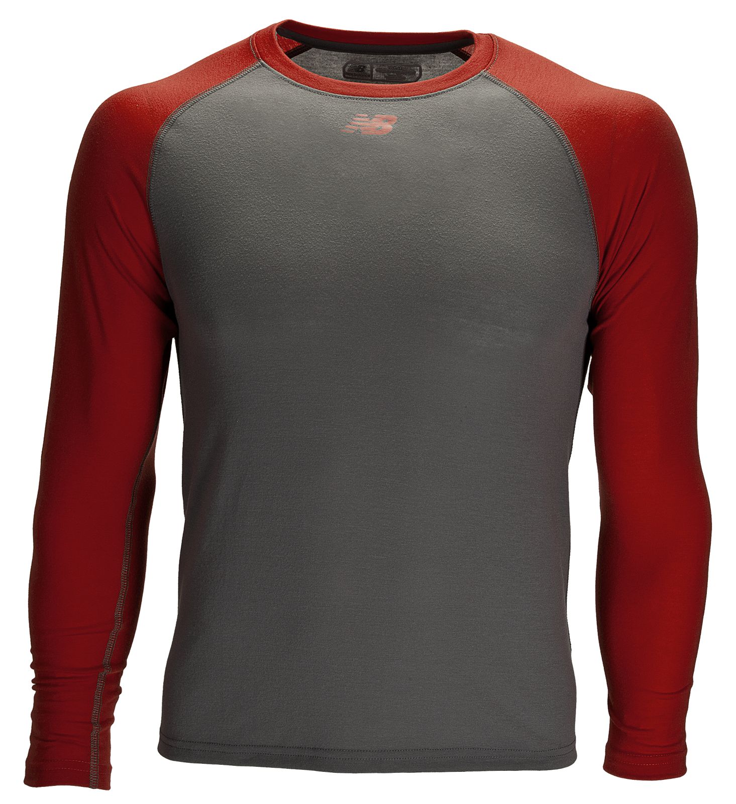 3/4 Sleeve Youth Baseball Tee, Team Red with Grey