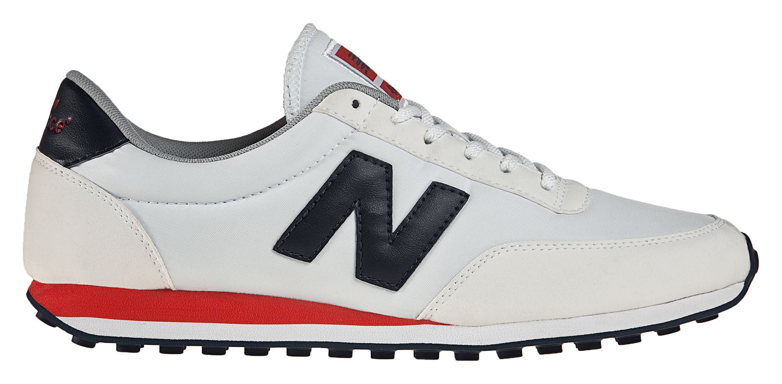 New Balance 410, White with Navy & Red