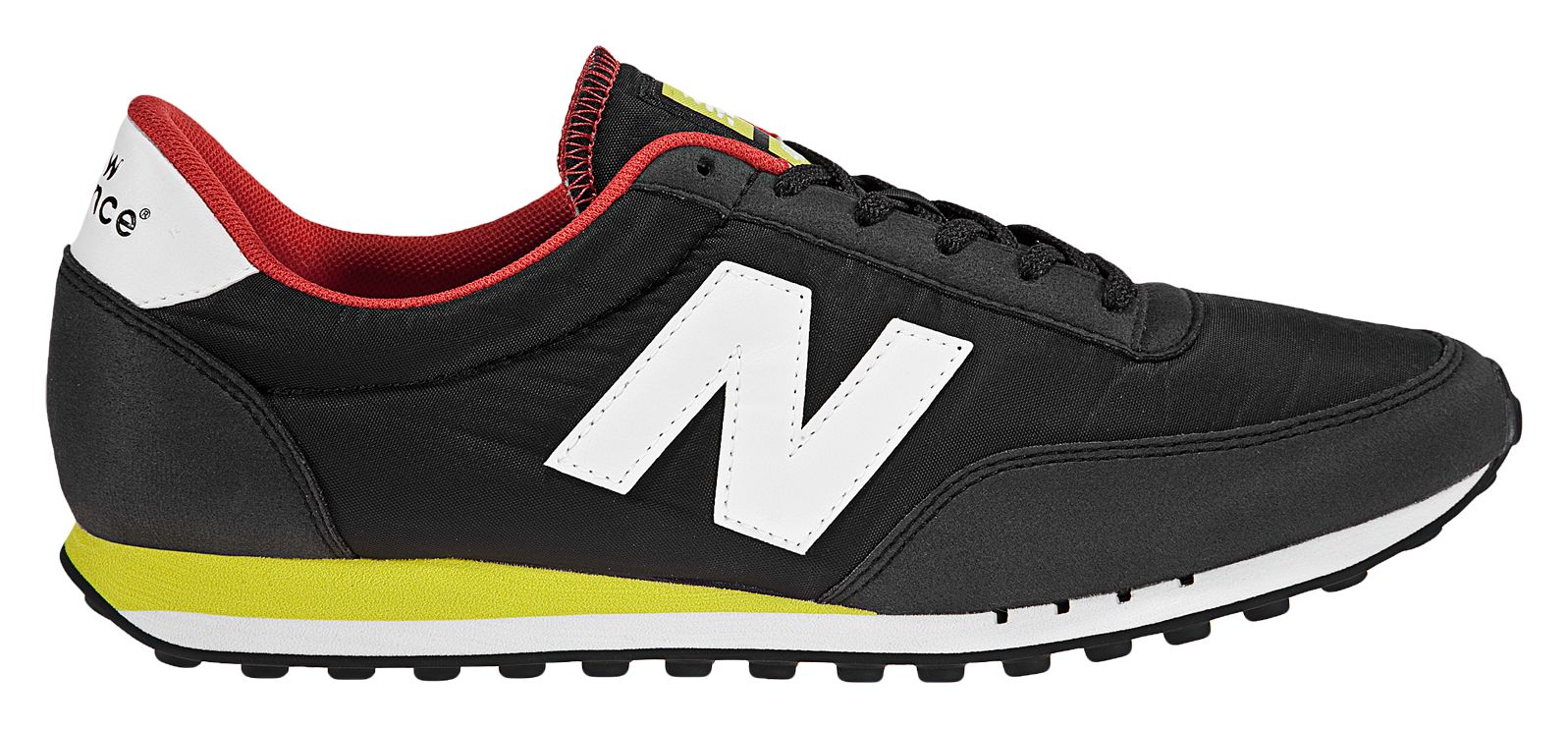 New Balance 410, Black with Yellow &Red