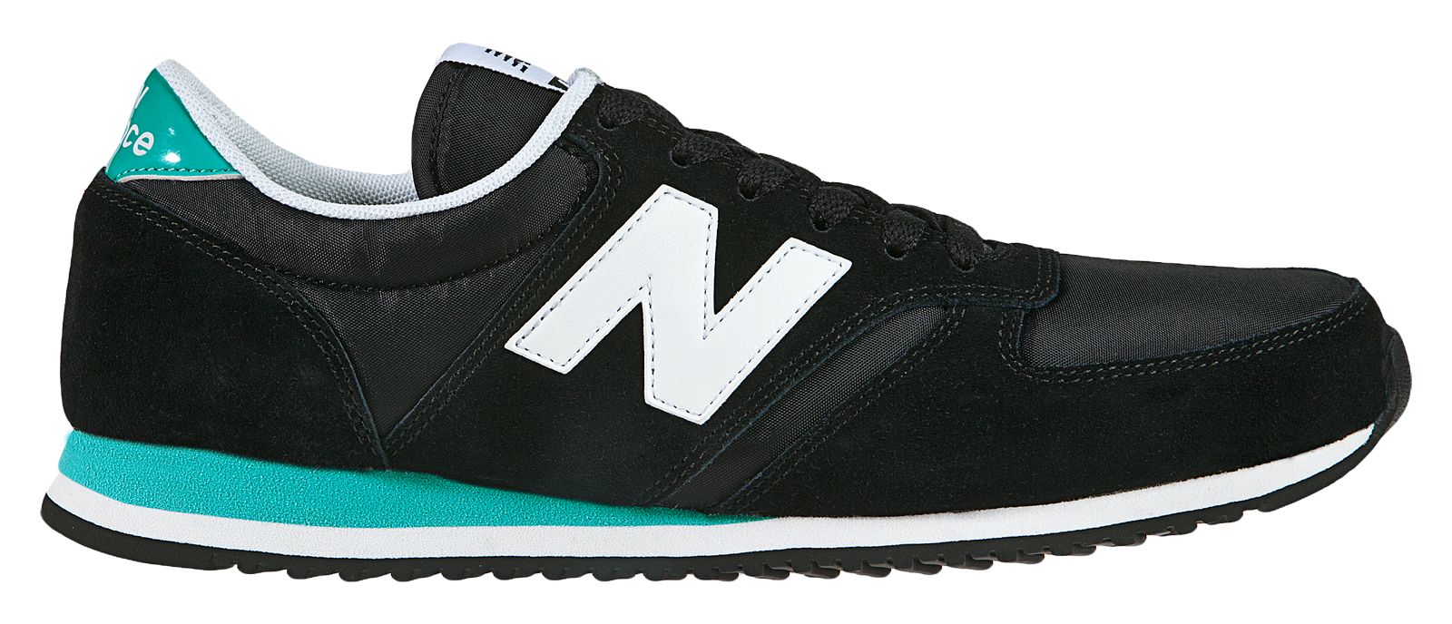 New Balance 420, Black with Turquoise & White