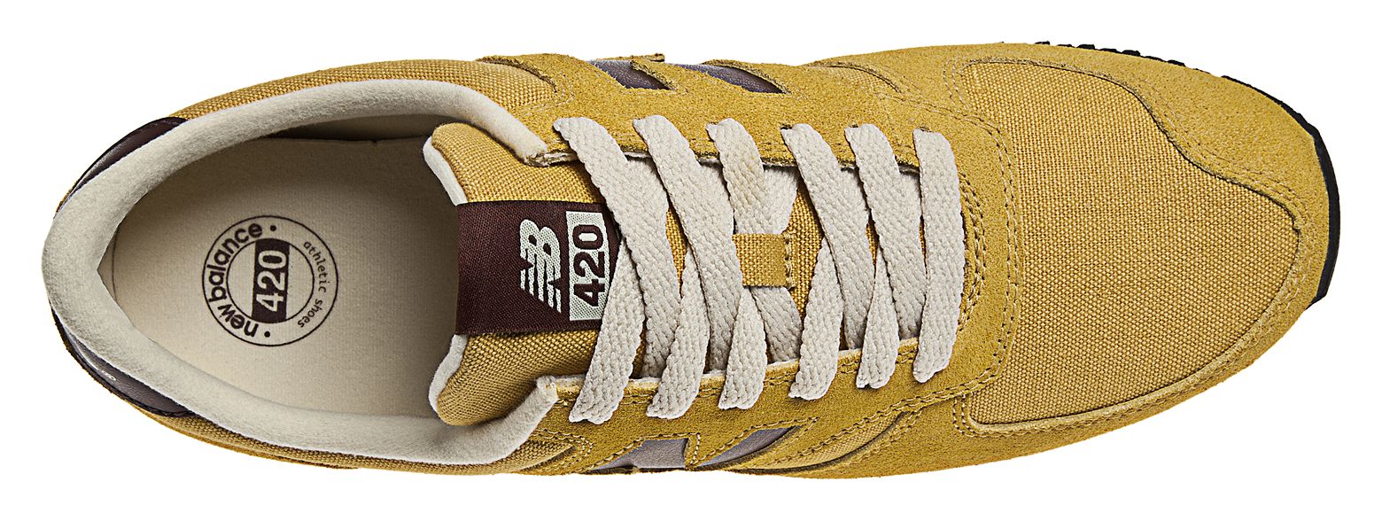 New Balance 420, Yellow with Burgundy